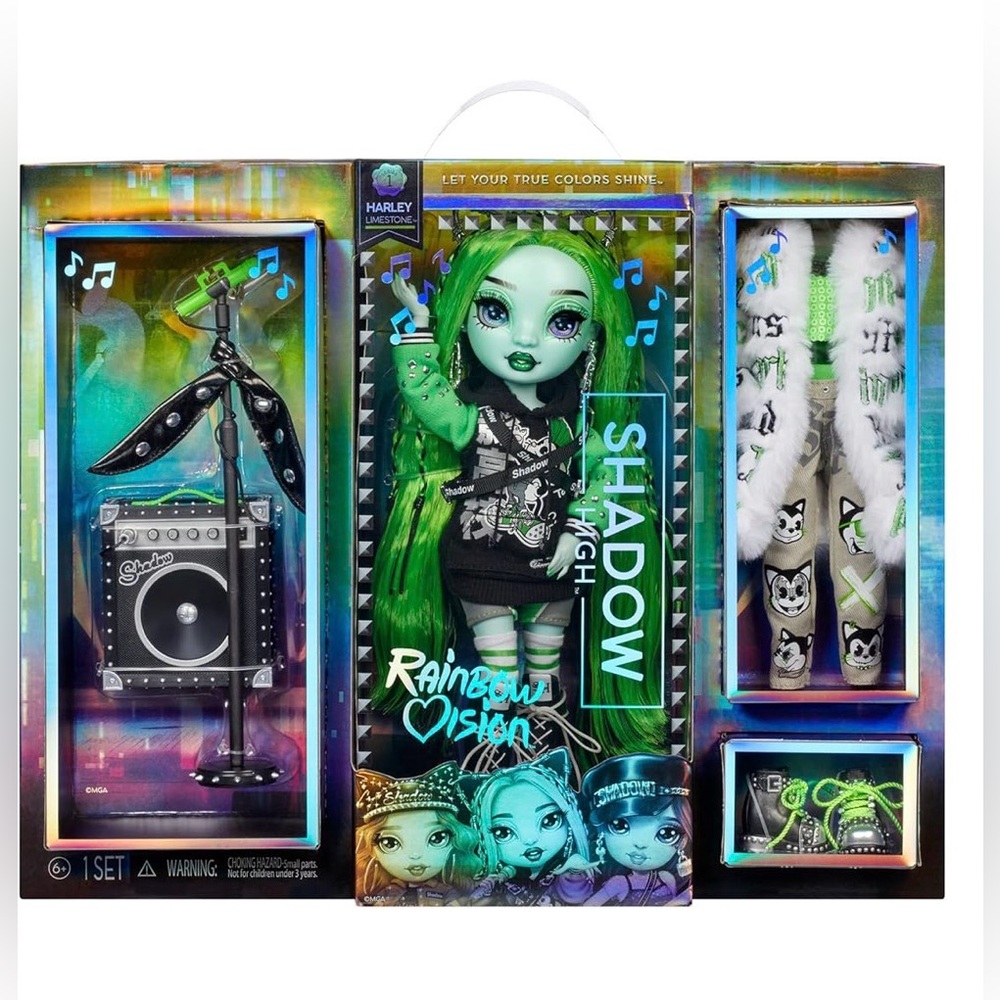 Nwt Rainbow High Vision Doll 2022 MGA  shadow  high Harley Limestone - Picture 14 of 16
